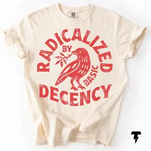 Radicalized By Basic Decency Unisex T-shirt, Political Protest Tee, Feminist Activist Gift, Liberal Clothing, Social Justice