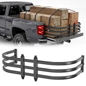 Truck Bed Extender, Aluminum Tailgate Extender, 55"-68" Adjustable Length, Drill Required, Fits for Tacoma, Gladiator, Frontier, Colorado/Canyon, Ranger, Ridgeline