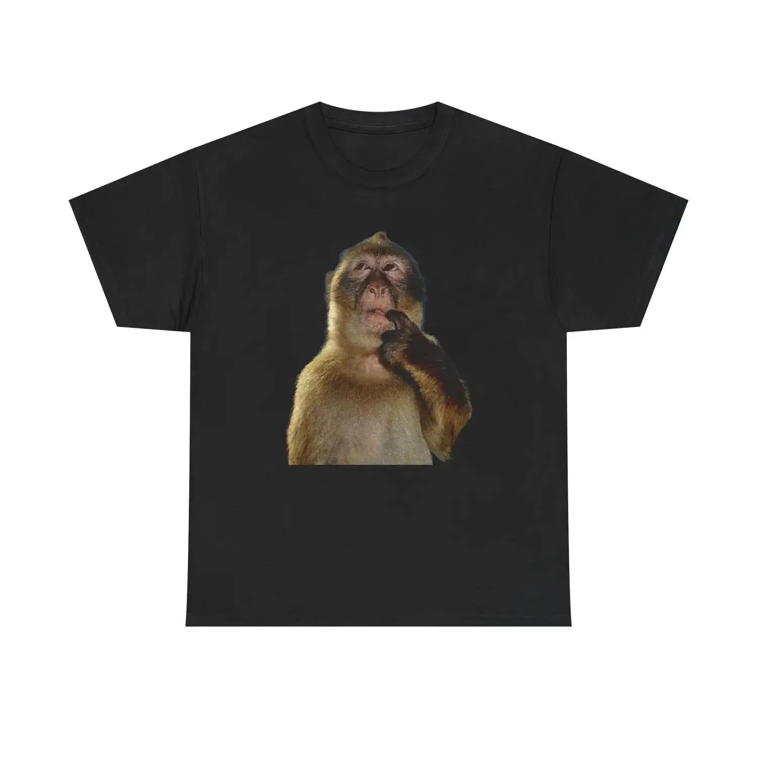 Humorous Monkey Meme Graphic T shirt for Casual Wear