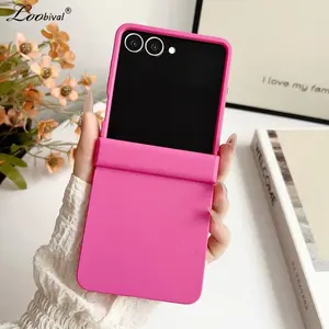 Candy Solid Color Matte Hard Case for Samsung Galaxy Z Flip 7 6 5 flip 4 3 ZFlip Skin Feel Hinge Shockproof Ultra Slim Cover