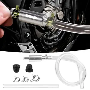 Brake Bleeder Hose Set - Universal Brake Fluid Bleeder Kit for Car Motorcycle Clutch, Brake Bleeder Tool for Hydraulic System Bleeding, Soft Tube with Metal Clips