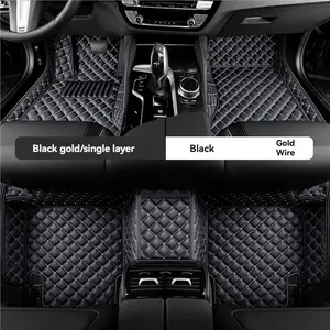 For 2015-2019 Ford Taurus Full-Coverage Car Floor Mats Leather PU Material Waterproof, Stain-Resistant, Wear-Resistant
