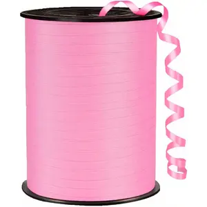 Crimped Curling Ribbon 500 Yard 1/5" for Crafts Gift Wrapping Balloon String Baby Shower Parties & Festivals Florist Flowers Pink