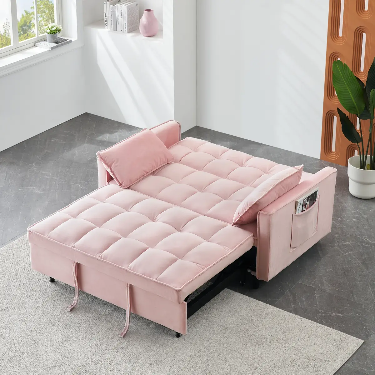 Pink + Velvet + 2 Seat