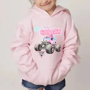 Youth Monster car Hoodie, Sparkle Smash Graphic Hoodie, Youth Casual Wear, Monster Jam Tee, monster truck