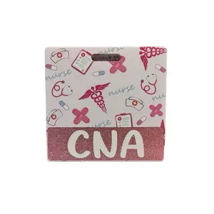LIVE CLAIM CNA Badge Buddies for CNA Worker - Acrylic Badge Buddy for Healthcare Workers with Medical Icons Design
