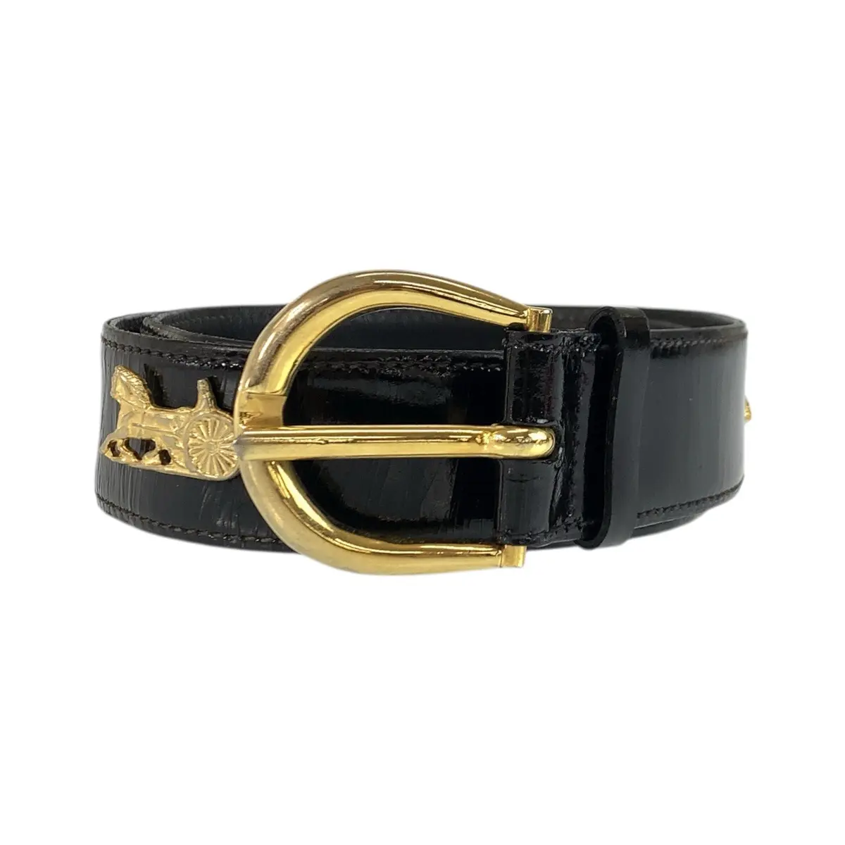 Pre-owned Celine Patent Leather Small Leather Goods Belt