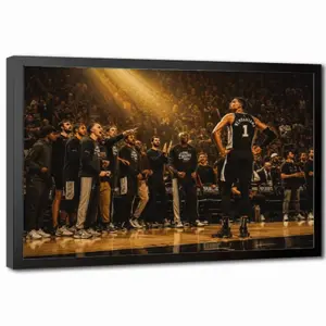 Victor Wembanyama（world famous paintings)Art Canvas Poster, Basketball Star Wall Decor (Unframe)