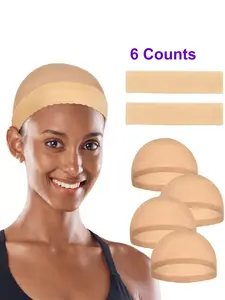 High Elastic Adjustable Wig Cap, Non-slip Silicon Stretch Wig Band, Transparent Headband, Hair Accessories for Women & Girls
