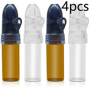 Portable Camping Spice Container Set, Leak-Proof Glass Storage Bottles, Knob Switch Spices Dispenser, Outdoor Travel Essentials ( & ), Kitchen Seasoning Bottle, Spice Jars