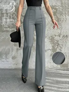 2026 New Arrival European and American Style Womenswear Summer Long Pants Bottoms, Fashion Slimming Fit Micro Flare, Versatility and Elegance, Perfect for All Seasons