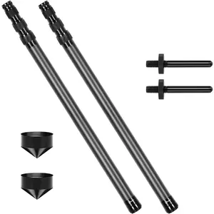 Telescopic Adjustable Carbon Fiber Tarp Poles Set of 2 Portable Lightweight for Awning Camping Hiking 67"
