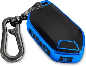 for kia Key Fob Cover with keychian,TPU Protection Key Case Compatible with 2023 2024 Telluride EV5 Smart Remote Key(Blue,5 Button)