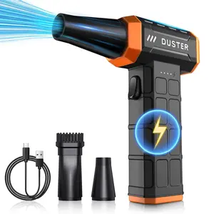 USB rechargeable wireless air blowing - efficient 130000RPM electric cleaning device, made of ABS resin material and lithium battery, suitable for keyboards, computers, electronic devices, turbojet powered compressed air substitute - universal model