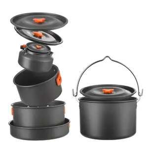 Complete Outdoor Cookware Set - All-in-One Camping Pot for Frying, Boiling & Hanging | Portable Cooking Kit