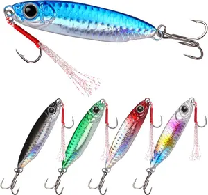 Saltwater Jigs Fishing Lures with Ultra- Hooks, Saltwater Spoon Lure for Tuna Salmon Grouper, Sea Fishing Jigging Lure, Trolling Spoon for Bass Fishing