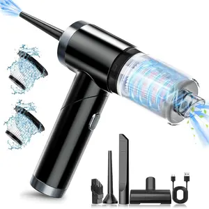 4000mAh Foldable Handheld Portable Car Vacuum Cleaner - 120ml dust collection bin, up to 5500Pa suction, 120W high power, dual-purpose blowing and suction, Type-C fast charging, suitable for car, home and office