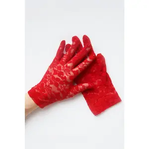 Gracie Lace Gloves - Red