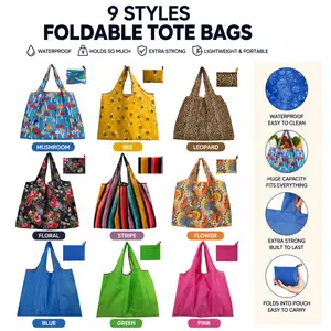 Extra Large Magic Foldable Tote Bag – Eco-friendly Waterproof Emergency "Just in Case" Bag, Reusable Lightweight folding Shopping Bag, Travel Organizer, Heavy Duty Grocery Tote,Storage Bag, Casual Fashion Daily Use