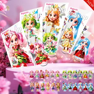 Magnetic Dress Up Toy for Girls 3+, Spring Fairy Dress-Up Doll Set with Strong Magnetic Outfits, No-Mess Pretend Play Activity, Travel Toy Gift for Toddlers Kids