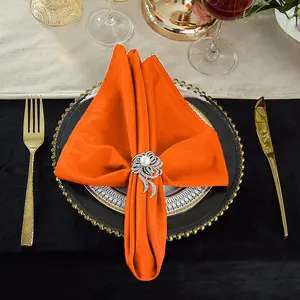Sample 20"x20" Scuba (Wrinkle-Free) (240 GSM) Napkins - Orange (1pc)