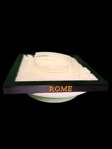 ROME Cityscape – Glow-in-the-Dark Colosseum Map w/ Black Frame & Gold Lettering