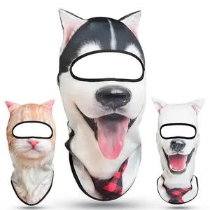 3D Animal Print Face Mask, Breathable Face Cover, Fun Sports Outdoor Headscarf, Multifunctional Barakwa Mask, Ideal for Daily Use, Travel, Hiking, Skiing