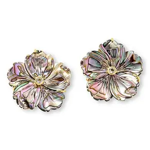 Connie Craig Carroll Jewelry Shell Flower Drop Earrings