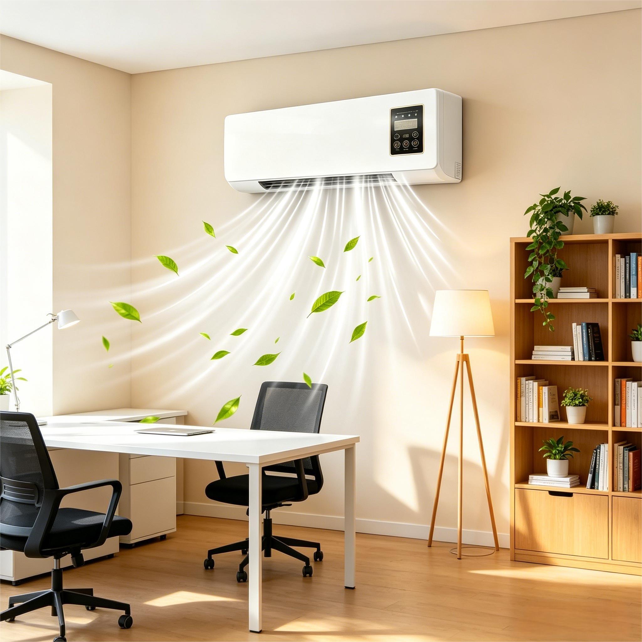 Wall Mounted Fan Ultra Quiet Operation Natural Airflow for Bedroom Living Room Office