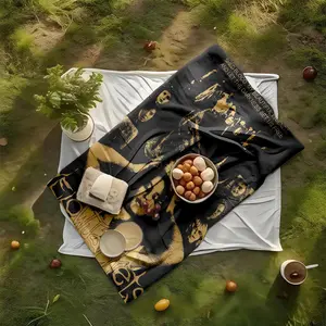 1 piece Yellowjackets band dark style album cover themed flannel blanket - Super soft flannel blanket in modern style, suitable for sofas and beds, all-season multi-purpose use, digital print design, 100% polyester material, durable and machine