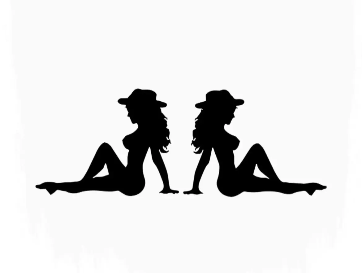 Cow Girl country mudflap Trucker Girls Decal / Sticker