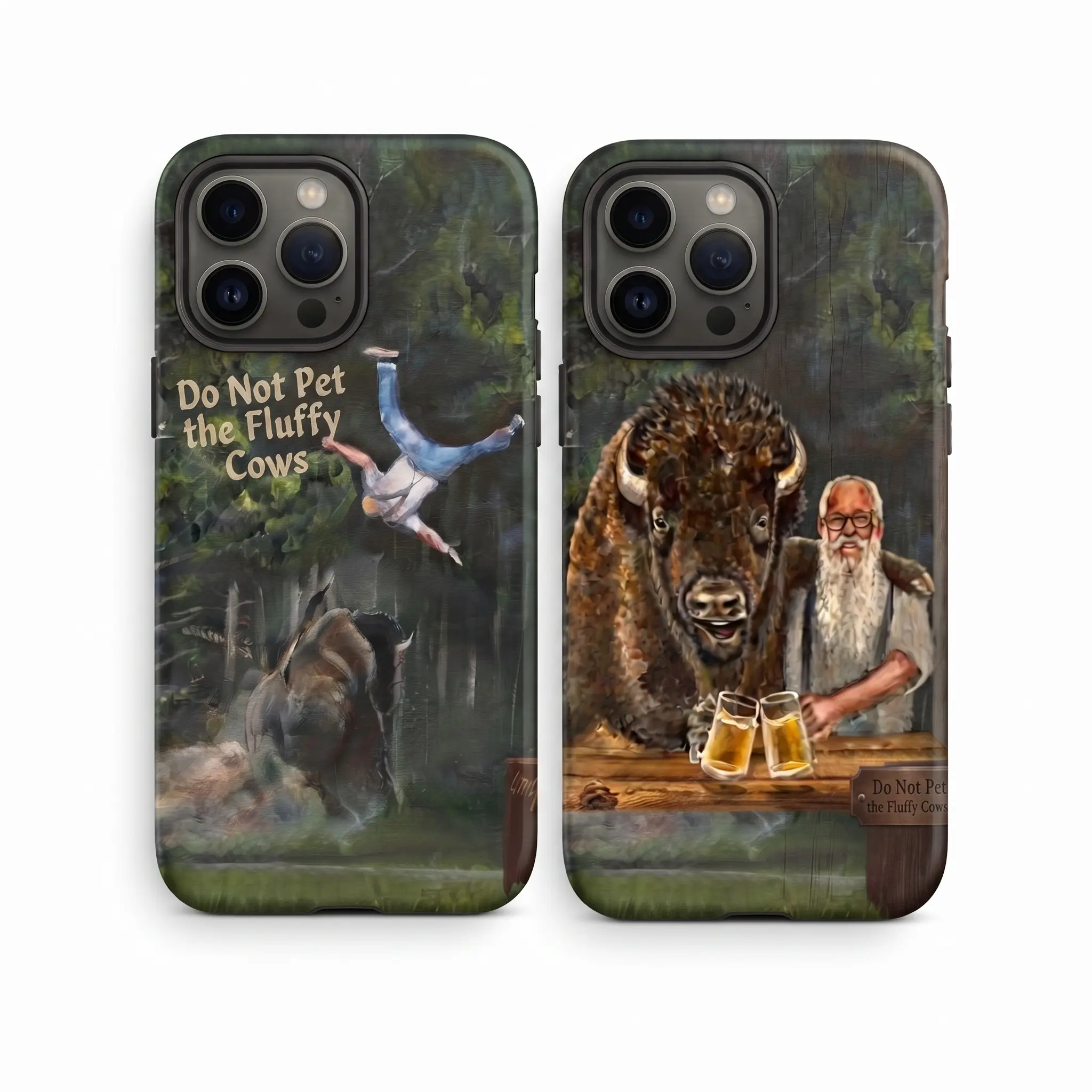 Do Not Pet The Fluffy Cows Yellowstone National Park Phone Case, Case for iPhone 16 15 14 13 12 11 X, Samsung S25 S24 S23 S22 S21, Tough Phone Case, Gift for fan
