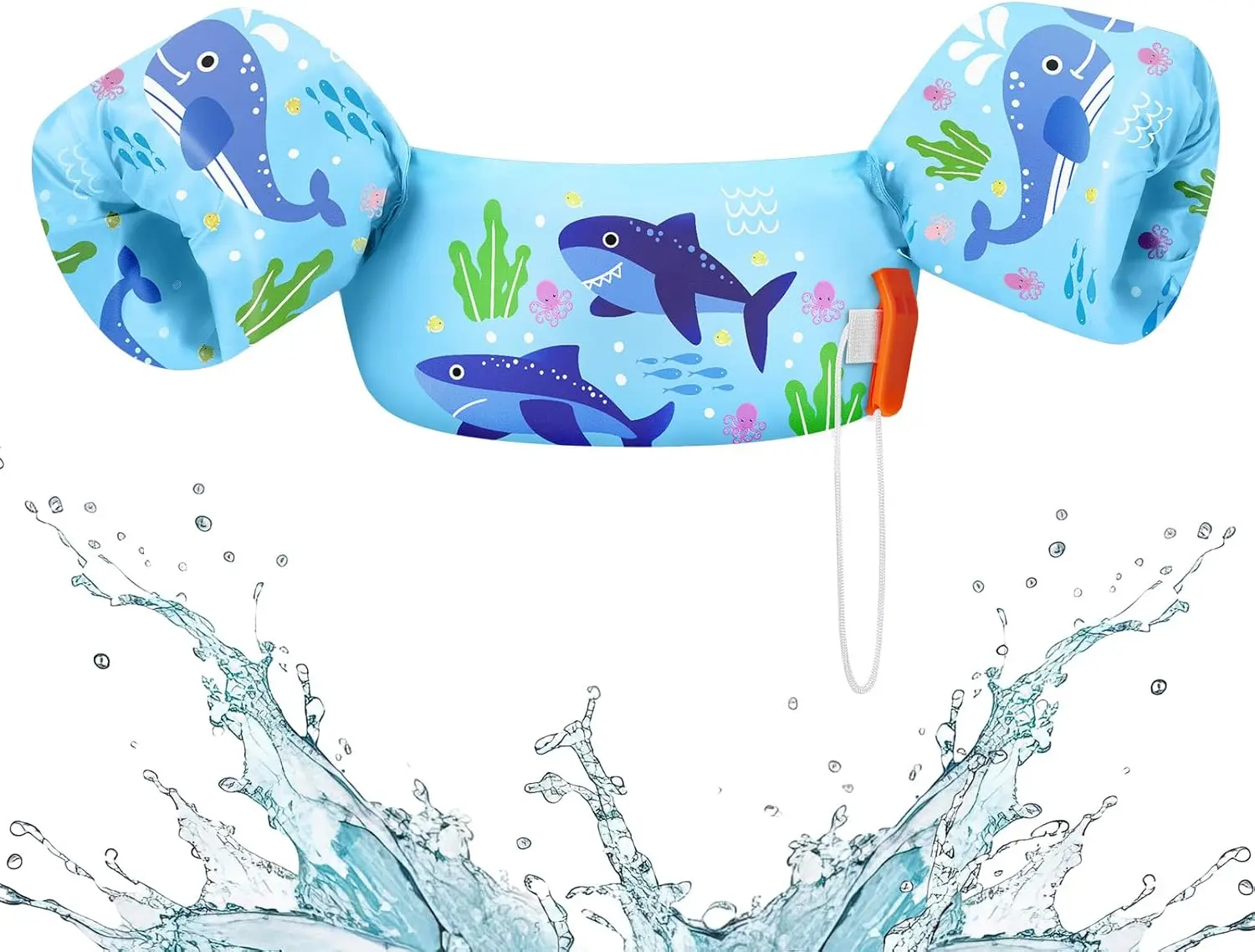 water wings Kids Swim Vest Floaties | Toddler Swim Trainer Vest Water Wings Puddle Jumper Life Jacket with Safety Buckle Pool Float for Boys Girls Swimming Training Beach Pool Toys Age 3-6