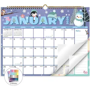 2026 Calendar, Wall Calendar 2026-2027, 18 Month Calendar January 2026 - June 2027, 14.8" X 11.5", Calendar with -Wire Binding, Hanging Hook and Julian Dates (Seasonal Designs)