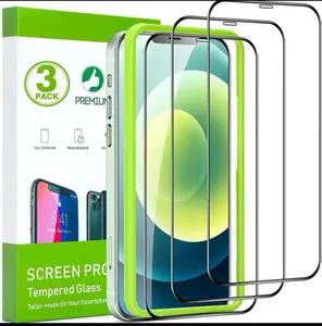 3 pack iPhone 12 and 12 Pro Tempered glass clear screen protector Accessories Cover Protective Protection Smartphone
