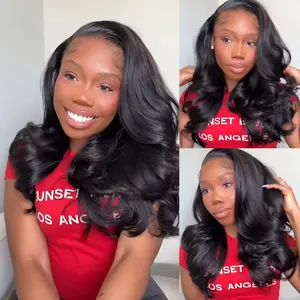 Beautyforever KieRaShon 7x5 Glueless Lace No Slip Wig Feathered Layer Left Side Part Human Hair Wig with Invisi-Drawstring
