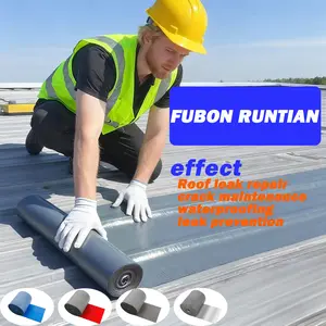 FuBon Runtian Polyethylene Roof Waterproof Tape - 11.8in x 196in Self-Adhesive, -76°F to 230°F Resistant, UV & Aging Resistant, Long-Lasting seal Waterproof for Metal Pipes, Walls, Tiles, Containers. Waterproofing Leak Prevention