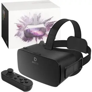 V5 VR Headset for  & Phone w/Controller & 100+ Apps, Anti-Blue Light  Lenses, 110? FOV, Compatible with  & Android, Ideal for Family Entertainment & Gifting