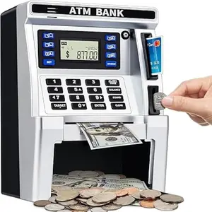 Interactive Children's ATM Piggy Bank with Digital Display Realistic Features for Money Management & Savings Education
