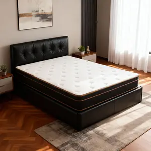 【Bellemave】10 Inch/12 inch Twin Mattress, Innerspring Mattress with Black Gold Trim & White Cover - Medium Firm Support, Breathable Design for Kids, Teens, Dorms & Guest Rooms