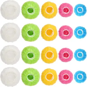 90Pcs Bowl Covers for Bread Proofing, Plastic Shower Caps for Sourdough Bread, Food Covers Elastic Reusable Stretch, Food Wrap 5 Sizes, Fresh Keeping Bags  - Home Improvement.