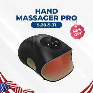 CINCOM Hand Massager Pro for Enhanced Comfort and Relief, 4 Modes 4 Intensity 6 Heat Levels, Portable and Cordless, Advanced Airwave Technology and Sleek Design, Touchscreen Display, Perfect Gifts for Family, Friends
