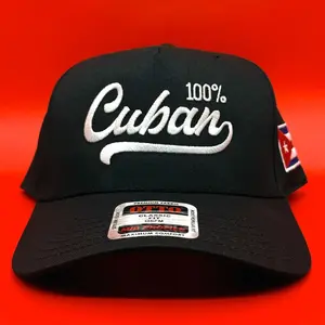 Cuban Hat Embroidered Snapback, 100% Cuban Baseball Cap, Adjustable 5 Panel Trucker Hat, Cuba Pride Gift, Unisex Vintage Hat