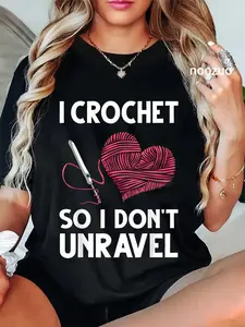 100% Cotton Funny Crochet Design For Men Women Crocheter Crocheting T-Shirt