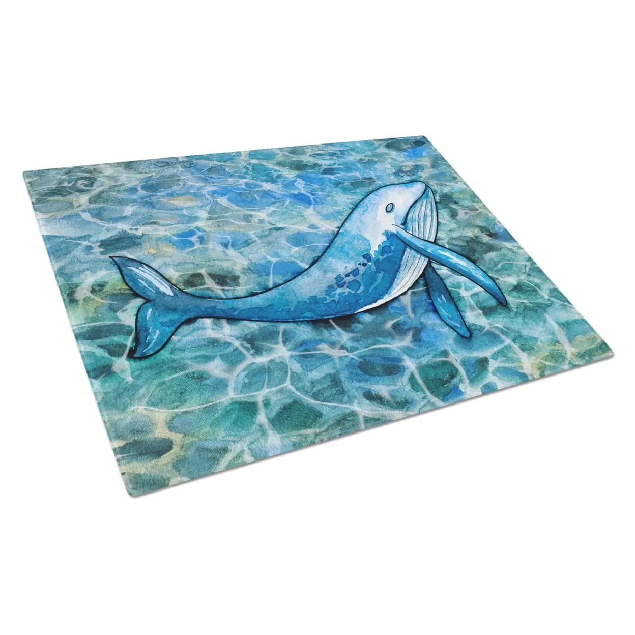 Carolines Treasures BB5353LCB Humpback Whale Glass Cutting Board - Large