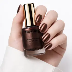 Tinovo Uno Nail Polish – Metallic Bronze | Quick-Drying | 12ml | No Curing Required | Salon Quality | Ideal for Daily Wear, Parties, and Gifting