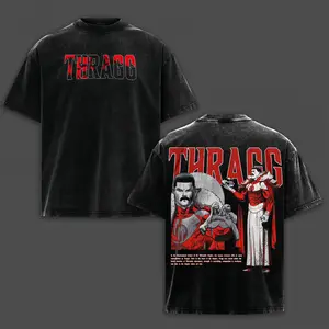 Thragg Viltrumite War - Invincible Comic Double Printed Oversize Lightweight Acid Washed Tee TV Series Graphic Tee T-Shirt, Vintage Oversized Streetwear Heavy Cotton Tee, Gift For Fans Merch