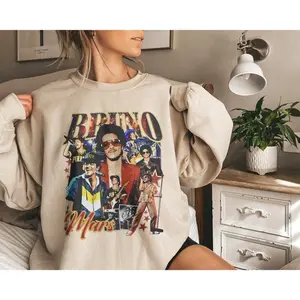 Bruno T-Shirt, The Romantic Tour Vintage Rap Sweatshirt, 90s Retro Music Merch Hoodie