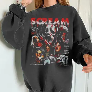 Vintage Ghostface Sweatshirt, Halloween Movie Sweatshirt, Scream Hoodie, Vintage Scary Movie Shirt, Halloween Movie Fan Gift