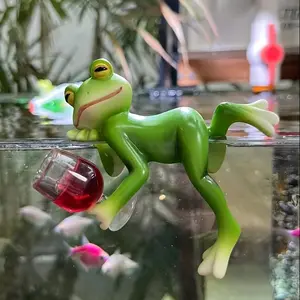 Creative Resin Frog Hanging Pot, Handmade Flower Pot Fish Tank Decor, Outdoor Balcony Garden Ornament, Unique Craftsmanship Art Piece, Hanging Planter, Decorative Garden Planter